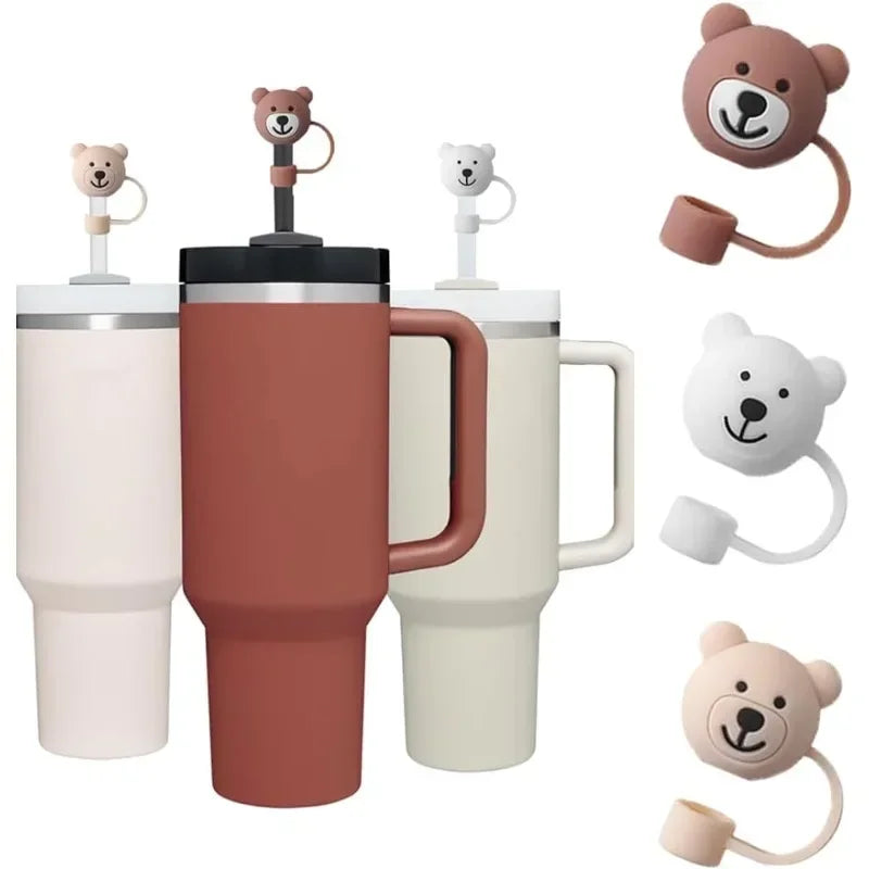 Cute bear Straw Covers for Stanley Cups