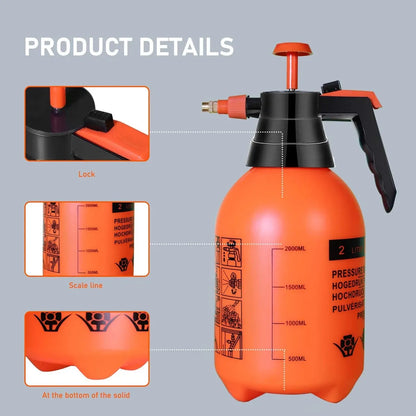 2L/3L Pumped Pressure Sprayer Air Compression Pump Manual Pressure Sprayer Garden Watering Irrigation Disinfection Spray Bottle