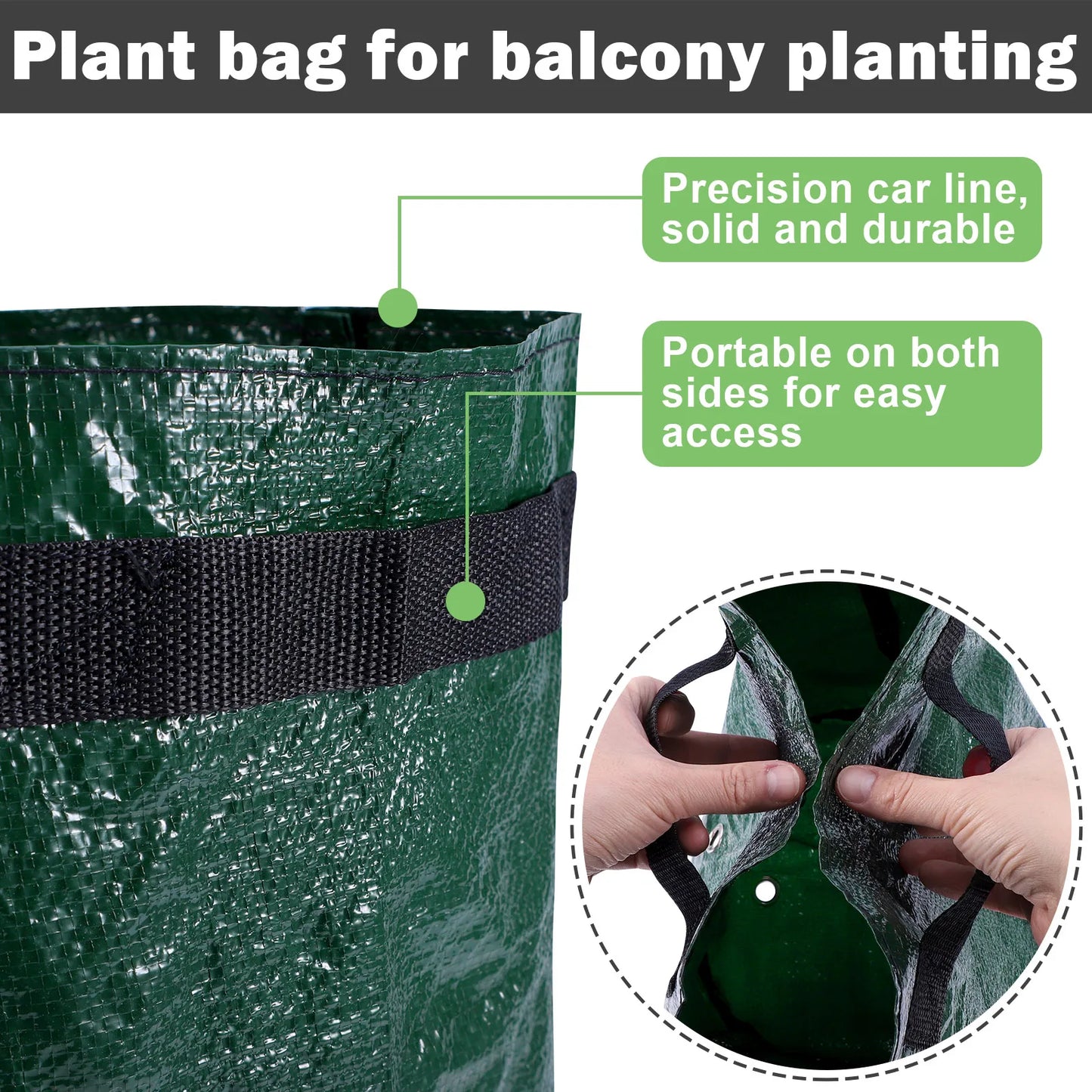 Potatoes Grow Bags 3/5/10 Gallon Gardening Plant Growing Bags for Potato Tomato Carrot & Other Vegetable Planter Container