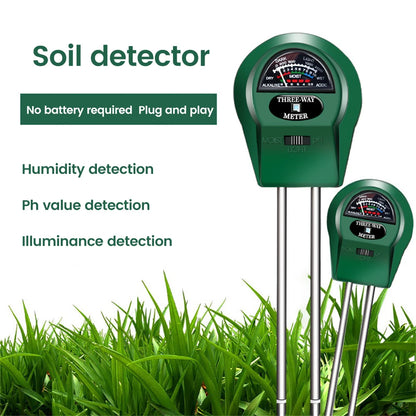 3 IN 1 Soil PH Meter Sunlight PH Tester Garden Flowers Moisture Sensor Meter Plants Acidity Humidity PH Monitor Testing Tools