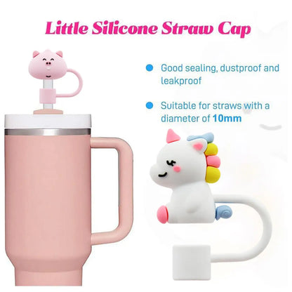 Animals Straw Cover Toppers for Tumblers and Stanley Straws