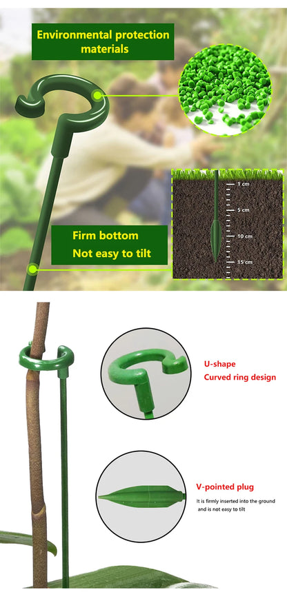 2/5/10pcs Plastic Plant Supports Flower Stand Reusable Protection Fixing Tool Gardening Supplies For Vegetable Holder Bracket