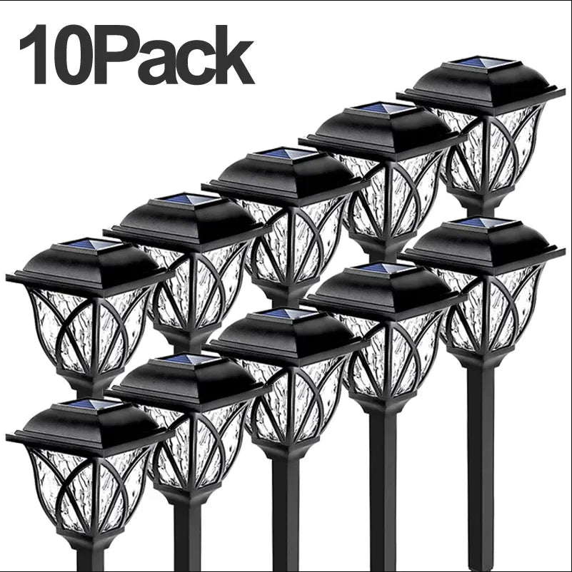 10 Pack Solar Yard Lights Bright Lawn Lights Outdoor Waterproof Led Solar Pathway Lights Landscape Path Lights