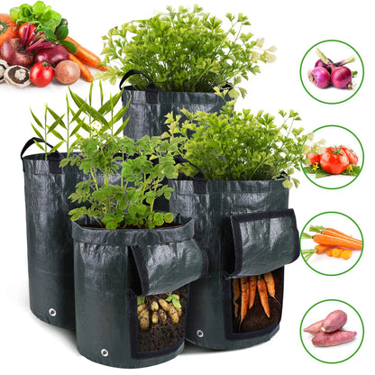 Potatoes Grow Bags 3/5/10 Gallon Gardening Plant Growing Bags for Potato Tomato Carrot & Other Vegetable Planter Container