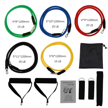 11pcs Set Resistance Bands