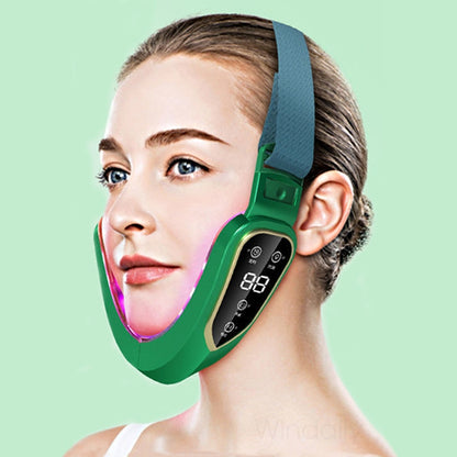 LED Photon Therapy Facial Lifting and Massaging Device